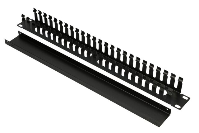 Extralink | Cable organizer | 1U with metal cover - imagine 3