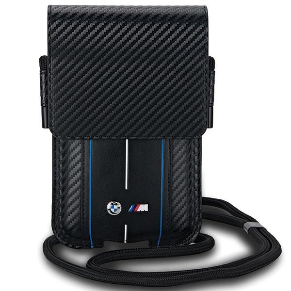 cps-f2d81eac19af75036197b0c5006f3bc2-2025-12-07-05-48-25 Bag BMW BMPSP15XMSCAKL Wallet Bag black Carbon Blue Stripes - imagine 1
