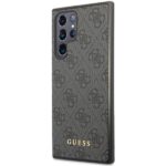 Guess GUHCS23LG4GFGR S23 Ultra S918 grey hardcase 4G Metal Gold Logo - imagine 2