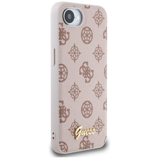 Case Guess Peony Script Logo MagSafe for iPhone 16e brown - imagine 4