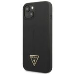 Guess GUHCP13SSLTGK iPhone 13 mini 5,4" black hardcase Silicone Triangle - imagine 2