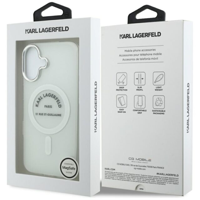 Karl Lagerfeld IML Karl RSG Logo MagSafe Case for iPhone 17 Transparent - imagine 8