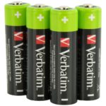 Verbatim Rechargeable Battery NiMH AA 2500mAh Premium HR6 4pcs black 49517