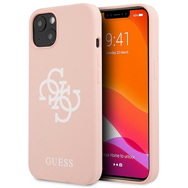 cps-f2fab2ce5c5448a34c7852b1a586be90-2025-12-06-13-35-01 Guess GUHCP13SLS4GWPI iPhone 13 mini 5,4" pink hard case Silicone 4G Logo - imagine 1
