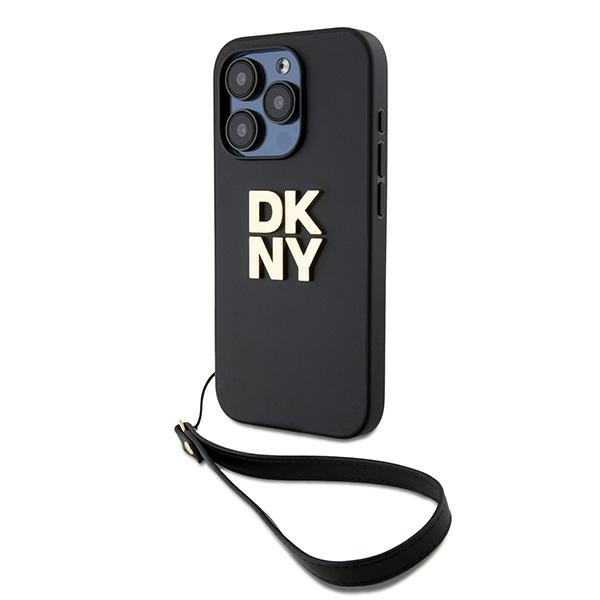 cps-f31a5845d6abe1e4185840888f8a51ed-2025-12-06-01-35-14 DKNY DKHCP15LPBSWSK iPhone 15 Pro 6.1 inch black hardcase with Wrist Strap and Stock Logo - imagine 1