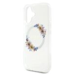 Guess GUHMP16SHFWFCT iPhone 16 6.1" transparent hardcase IML Flowers Wreath MagSafe - imagine 6