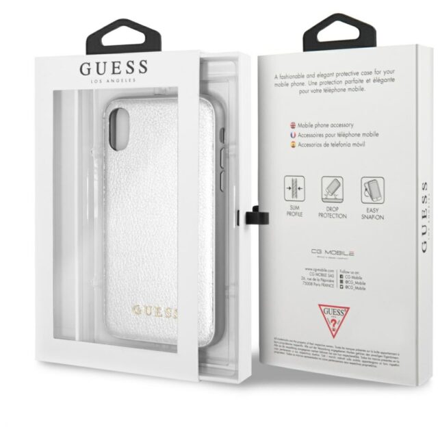 Guess GUHCPXIGLSI iPhone X silver hard case Iridescent - imagine 10