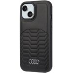 Audi Synthetic Leather MagSafe iPhone 15 / 14 / 13 6.1" black hardcase AU-TPUPCMIP15-GT/D3-BK - imagine 2