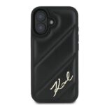 Karl Lagerfeld KLHCP16SPQDSMGK iPhone 16 6.1" black hardcase Quilted Signature - imagine 3