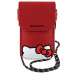 Hello Kitty HKOWBPSCKER Red Leather Handbag with Hiding Kitty Cord - imagine 2