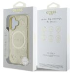 Guess GUHMP16SPSAPSMED iPhone 16 6.1" gold hardcase Saffiano Peony Classic Logo MagSafe - imagine 8