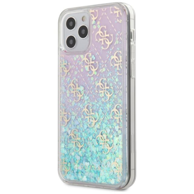 Guess GUHCP12LLG4GGBLPI iPhone 12 Pro Max 6,7" pink hardcase Gradient Liquid Glitter 4G - imagine 2