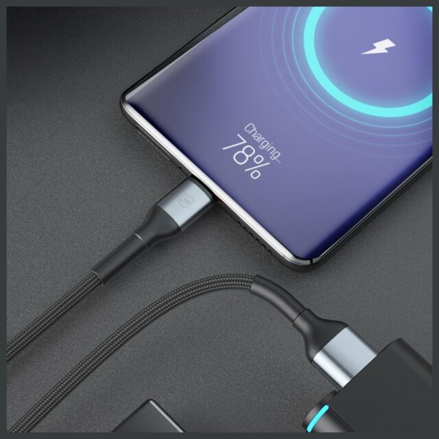 Cable 3MK Hyper Cable N-SERIES USB-A to USB-C 1m 9V/2A 18W QC 3.0 black - imagine 4