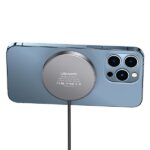 USAMS magnetic wireless charger 15W aluminium black CD183CDX01