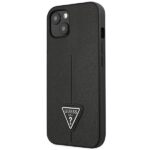 Guess GUHCP14SPSATLK iPhone 14 / 15 / 13 6.1" black hardcase SaffianoTriangle Logo - imagine 2