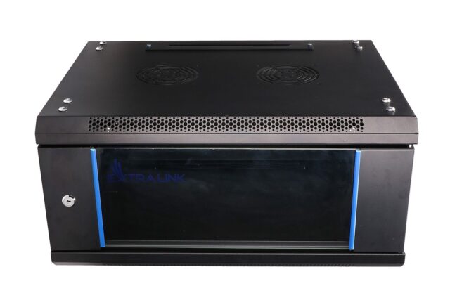 Extralink 4U 600x450 Black | Rackmount cabinet | wall mounted - imagine 2