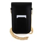 Hello Kitty HKOWBPGHDLMK Black Leather Handbag with Metal Logo and Chain - imagine 2