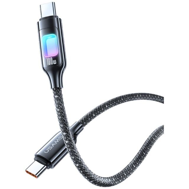 USAMS TC Series SJ750 100W USB-C to USB-C cable 1.2 m tarnish - imagine 3