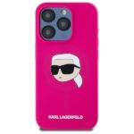 Karl Lagerfeld KLHMP15LSKHPPLF iPhone 15 Pro 6.1" fuschia hardcase Silicone Karl Head Print Magsafe - imagine 3