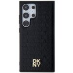 DKNY DKHMS24LPSHRPSK S24 Ultra S928 black hardcase Leather Pattern Metal Logo MagSafe - imagine 3