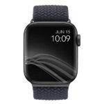 UNIQ Aspen Strap Apple Watch 40/38/41 mm Series 1/2/3/4/5/6/7/8/SE/SE2/SE3 Braided granite grey - imagine 4