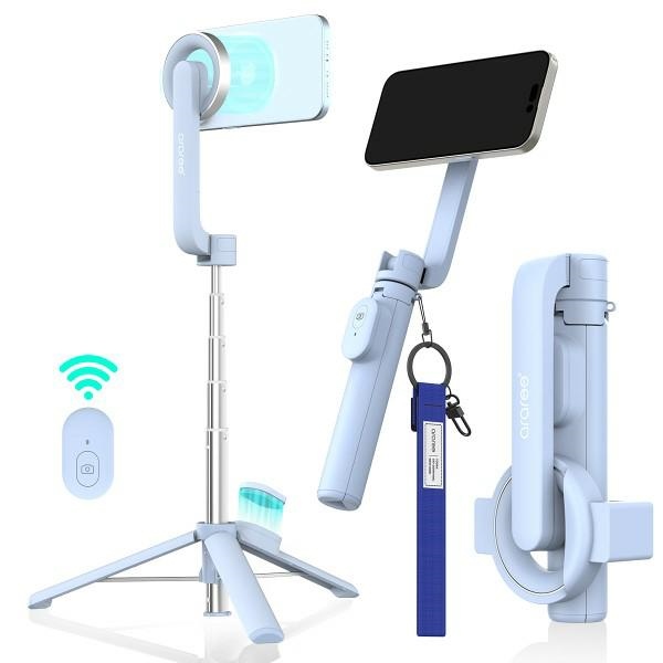 cps-f3b90996a248bbbc07a3a64e9dbf1cc4-2025-12-05-20-47-26 Araree Selfie Stick Bluetooth Magfie Pod blue MagSafe Tripod AR60-01727C - imagine 1