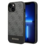 Guess GUHCP14SG4GLGR iPhone 14 / 15 / 13 6.1" grey hard case 4G Stripe Collection