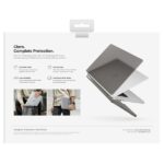 UNIQ Claro Bookcase MacBook Air 13 (2022) smoke grey - imagine 4