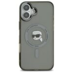 Karl Lagerfeld KLHMP16SHLSKIK iPhone 16 6.1" black hardcase IML Metal Karl Head MagSafe - imagine 3