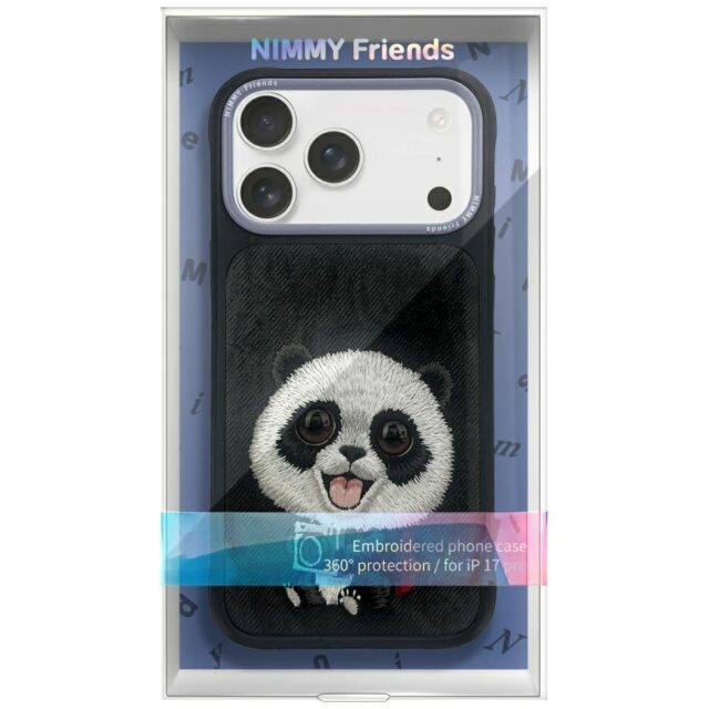 Case Nimmy Big Eyed Pet 2.0 Panda for iPhone 17 Pro Max black - imagine 2