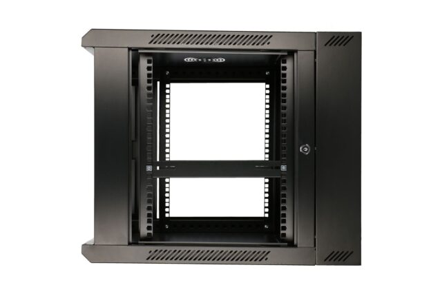 Extralink 12U 600x600 AZH Black | Rackmount cabinet | wall mounted, swing type - imagine 8
