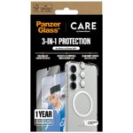 CARE by PanzerGlass Flagship 3in1 Case + Glass + Lens Protective Kit for Samsung Galaxy S25+ - imagine 4