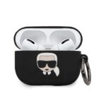 Karl Lagerfeld KLACAPSILGLBK AirPods Procover black Silicone Ikonik - imagine 2