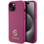 Guess GUHCP15SPS4DGPP iPhone 15 / 14 / 13 6.1" pink hardcase Strass Metal Logo