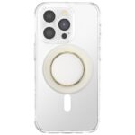 Grip and stand for phone Popsockets Round Luxe Coconut Creme Enamel MagSafe beige 8 - imagine 5