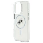 Karl Lagerfeld KLHMP16LHLSKCH iPhone 16 Pro 6.3" white hardcase IML Metal Karl&Choupette Head M - imagine 6