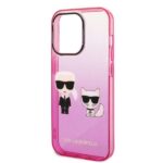 Karl Lagerfeld KLHCP14XTGKCP iPhone 14 Pro Max 6,7" hardcase pink Gradient Ikonik Karl & Choupette - imagine 6