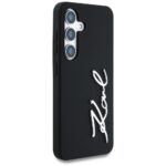 Case Karl Lagerfeld Silicone Metal Signature Logo Samsung Galaxy S25 black - imagine 4