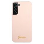 Guess GUHCS22MLSLMGPP S22+ S906 pink hardcase Silicone Script Metal Logo - imagine 3