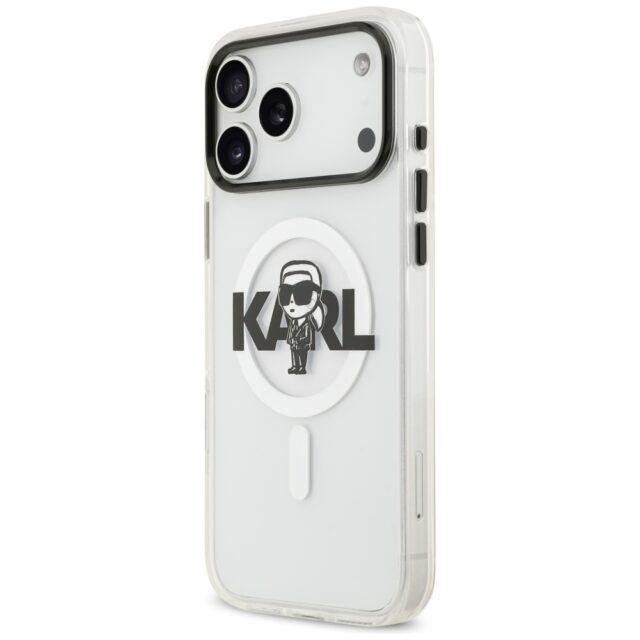 Karl Lagerfeld IML Karl Sketch Logo MagSafe Case for iPhone 17 Pro Max Clear - imagine 2