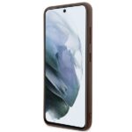 Guess GUHCS23SG4GFBR S23 S911 brown hard case 4G Metal Gold Logo - imagine 5