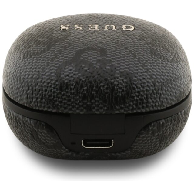 Earphones TWS ENC Guess 4G Classic Metal Logo black - imagine 4