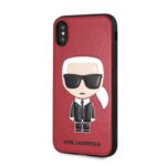 Karl Lagerfeld KLHCPXIKPURE iPhone X/XS hardcase  red Ikonic Karl Fullbody - imagine 2