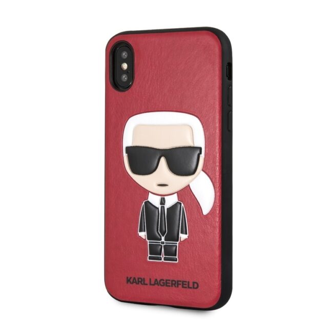 Karl Lagerfeld KLHCPXIKPURE iPhone X/XS hardcase  red Ikonic Karl Fullbody - imagine 2