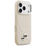 Karl Lagerfeld Karl & Choupette Pins MagSafe Case for iPhone 17 Pro Beige - imagine 4