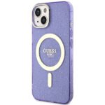 Guess GUHMP14SHCMCGU iPhone 14 / 15 / 13 6.1" purple hardcase Glitter Gold MagSafe - imagine 2