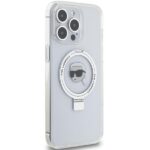 Karl Lagerfeld KLHMP15LHMRSKHH iPhone 15 Pro 6.1" white hardcase Ring Stand Karl Head MagSafe - imagine 4
