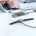 AWEI cable W23 3in1 usb-c/lightning/watch100W/10W/2.5W black - imagine 3