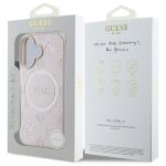 Guess GUHMP16SPSAPSMEP iPhone 16 6.1"pink hardcase Saffiano Peony Classic Logo MagSafe - imagine 8