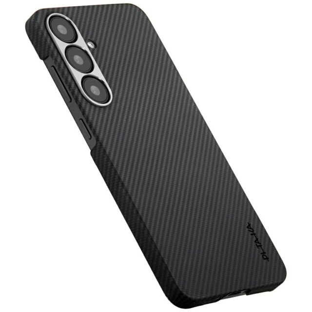 Case PITAKA Ultra-Slim MagSafe for Samsung Galaxy S25 black grey - imagine 3